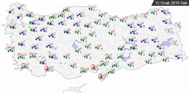 Yoğun kar ve kuvvetli fırtına uyarısı